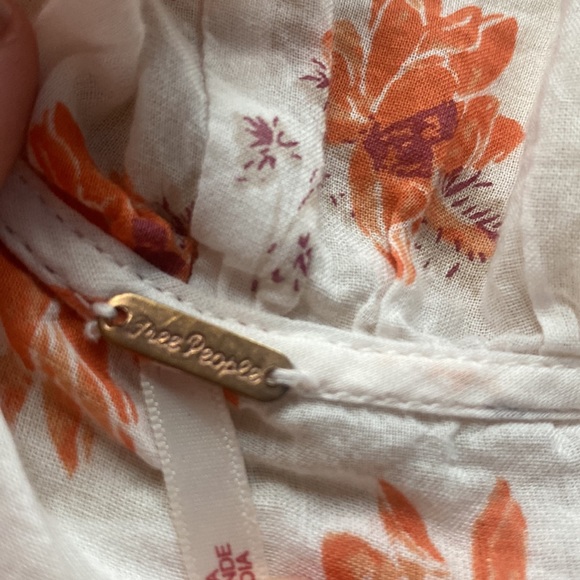 Free people Amanda ruffle wrap top blouse in ivory combo floral print - Picture 6 of 6